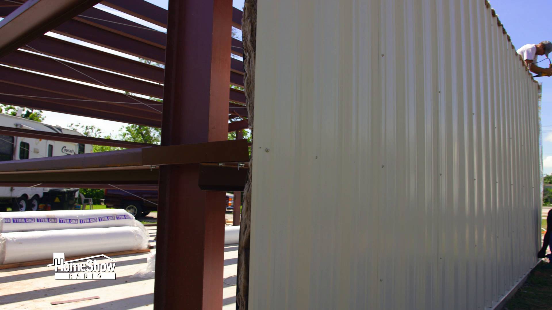 Steel building erection, ultimate custom man cave video