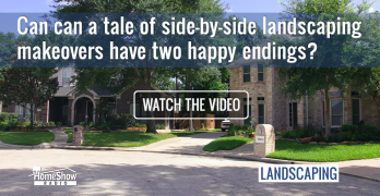Side-by-side landscaping makeover with two happy endings?