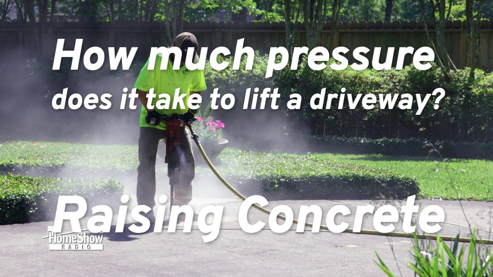 Pooling Water On Your Driveway See How It S Fixed Homeshow Radio Show Tom Tynan