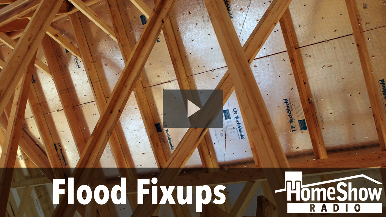 How should I replace insulation and sheetrock after flooding