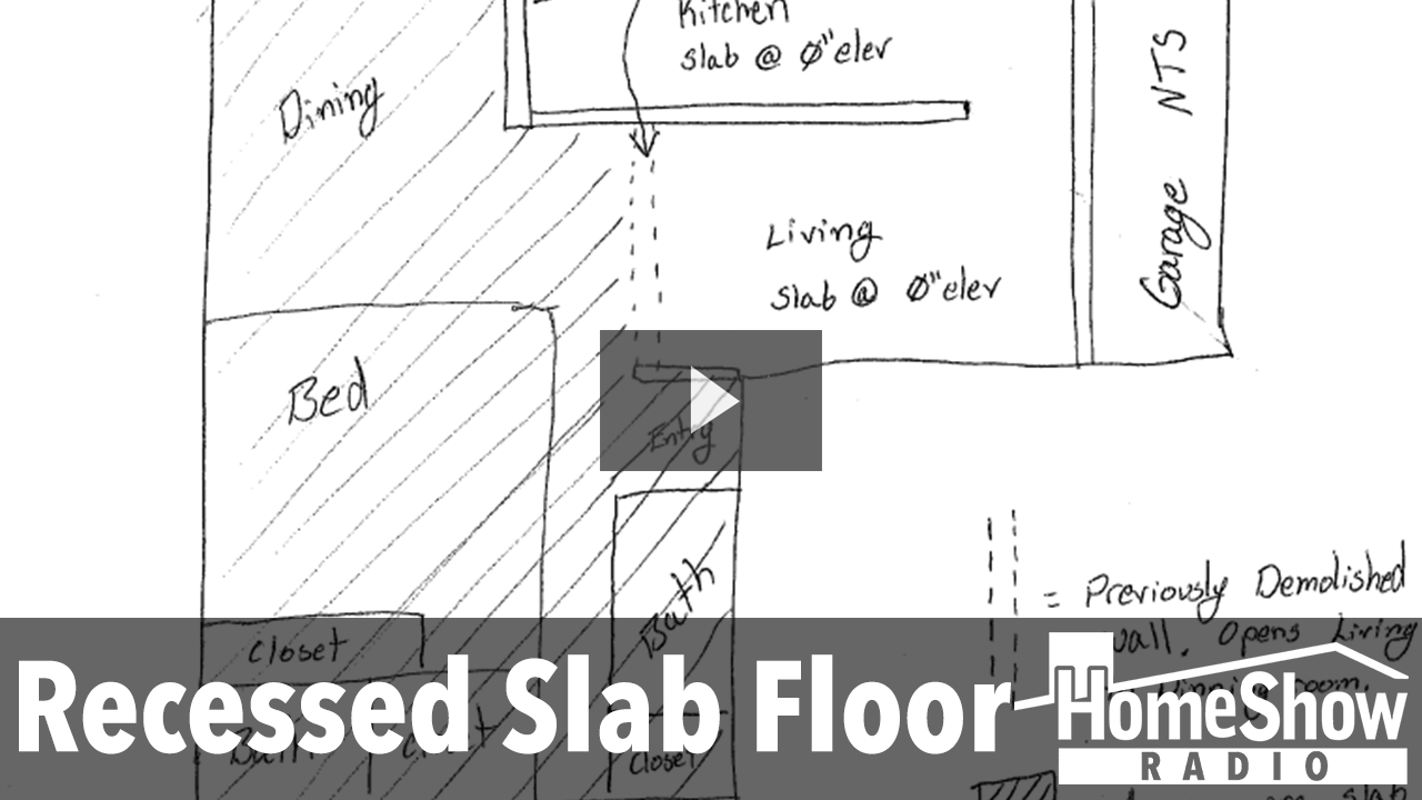 What's can I do about reflooring over a recessed slab? HomeShow Radio
