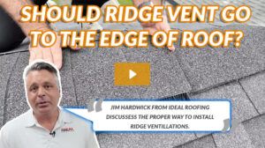 Should Ridge Vent Go To Edge Of Roof?